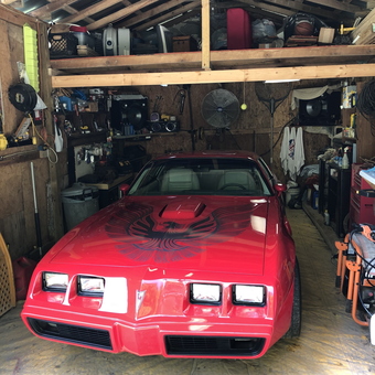 Organized Garage With Classic Red Pontiac and Storage - Tim from Salyersville, KY