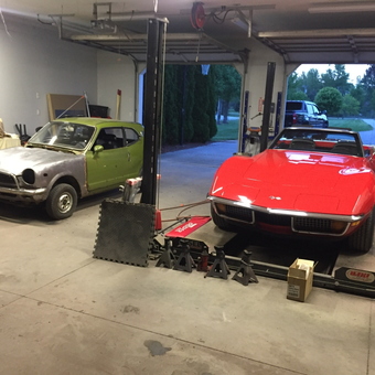 Classic Cars and Lift in Organized Garage - Chris from Saint Clair, MI