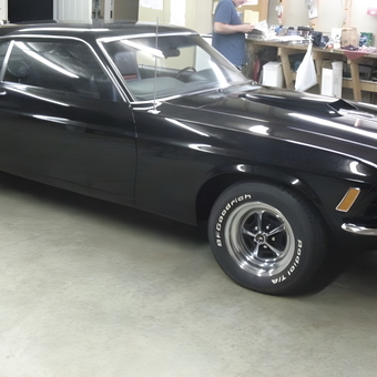 Classic Black Muscle Car in Organized Garage - Donna from South Lyon, MI