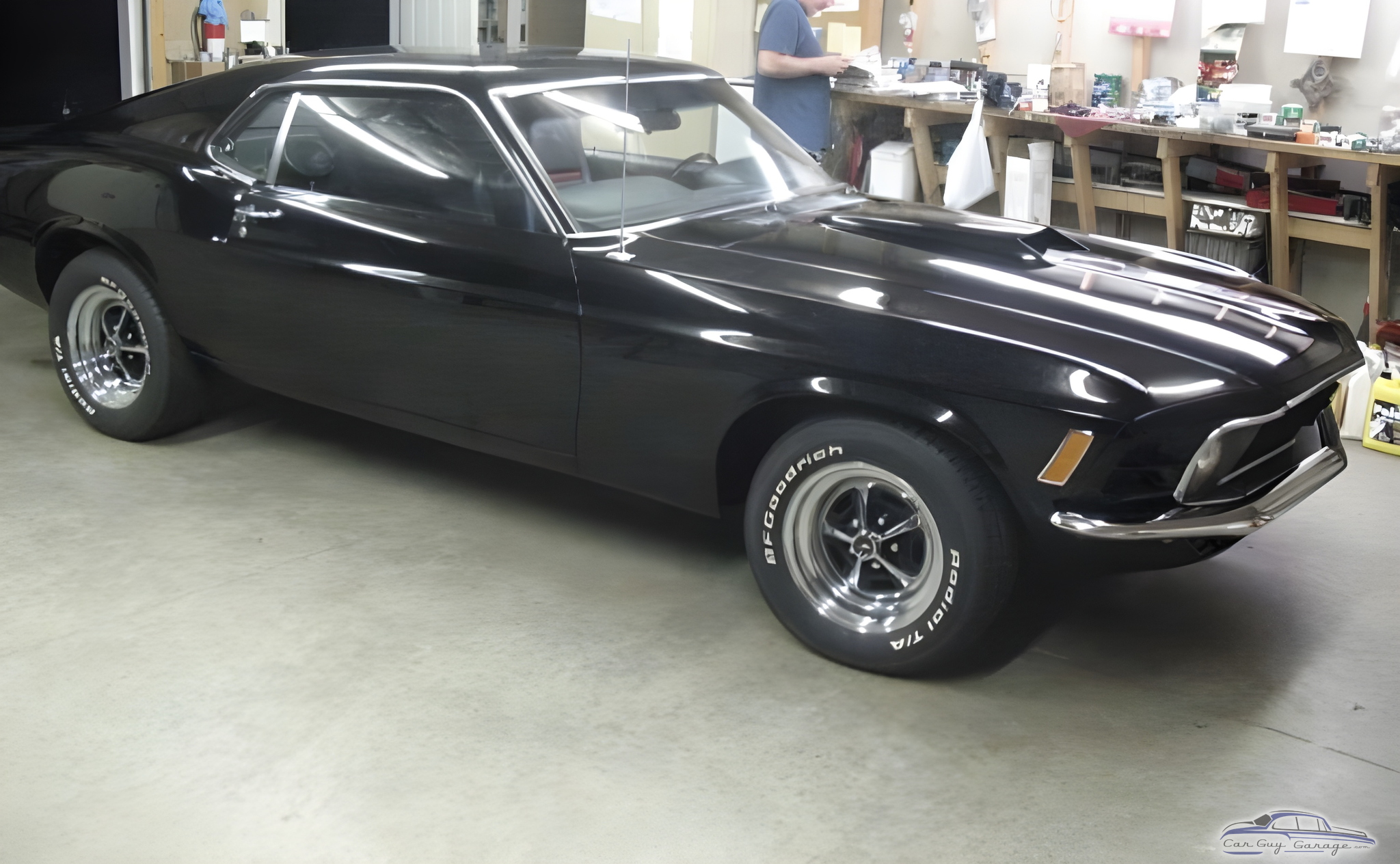 Classic Black Muscle Car in Organized Garage - Donna from South Lyon, MI