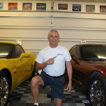 Corvette Garage with Classic Car Signs and Tile Floor - Rick from Tucson, Az
