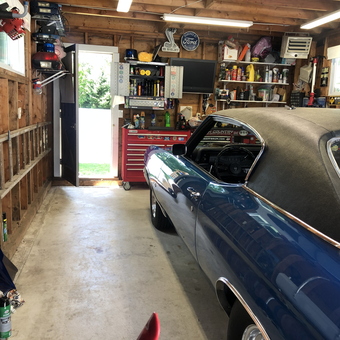 Classic Car, Tool Chest, and Shelving in Organized Garage - Patrick from Saugus, MA
