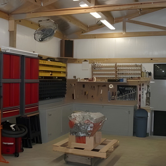 Organized Garage with Tool Storage Cabinets and Workbench - BB4spd from Winona, TX