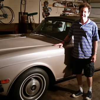 Classic car in organized garage with storage shelves - Brian from Phoenix, AZ