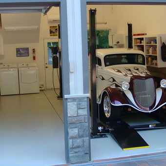 Classic Car on Lift, Organized Garage Storage - Bill from Lafayette, CA