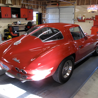 Organized Garage with Classic Car, Cabinets, and Car Lift - Dave from Prattville, AL