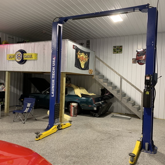 Two Post Car Lift and Custom Garage Loft - Stan from LeClaire, IA