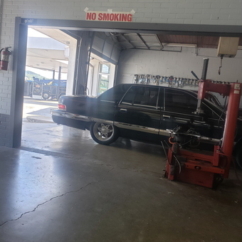 Classic car in auto garage with tire changer - Ricky from Horse Cave, KY