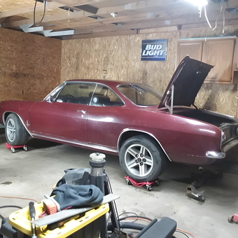 Classic Car in Organized Garage with Dollies - Air from Edmond, OK