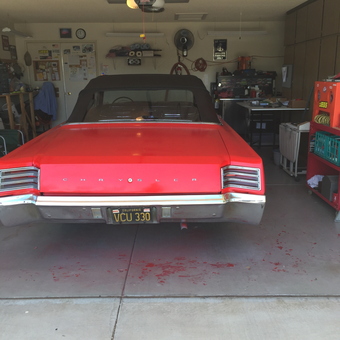 Classic Red Chrysler and Organized Garage Workspace - Alex from Sun City West, AZ