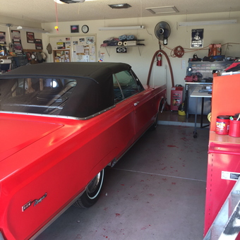 Classic Red Convertible and Organized Garage Workspace - Alex from Sun City West, AZ