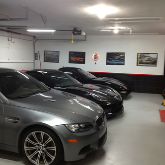 Modern garage with sports cars and wall art - Mark from Ft Lauderdale, FL