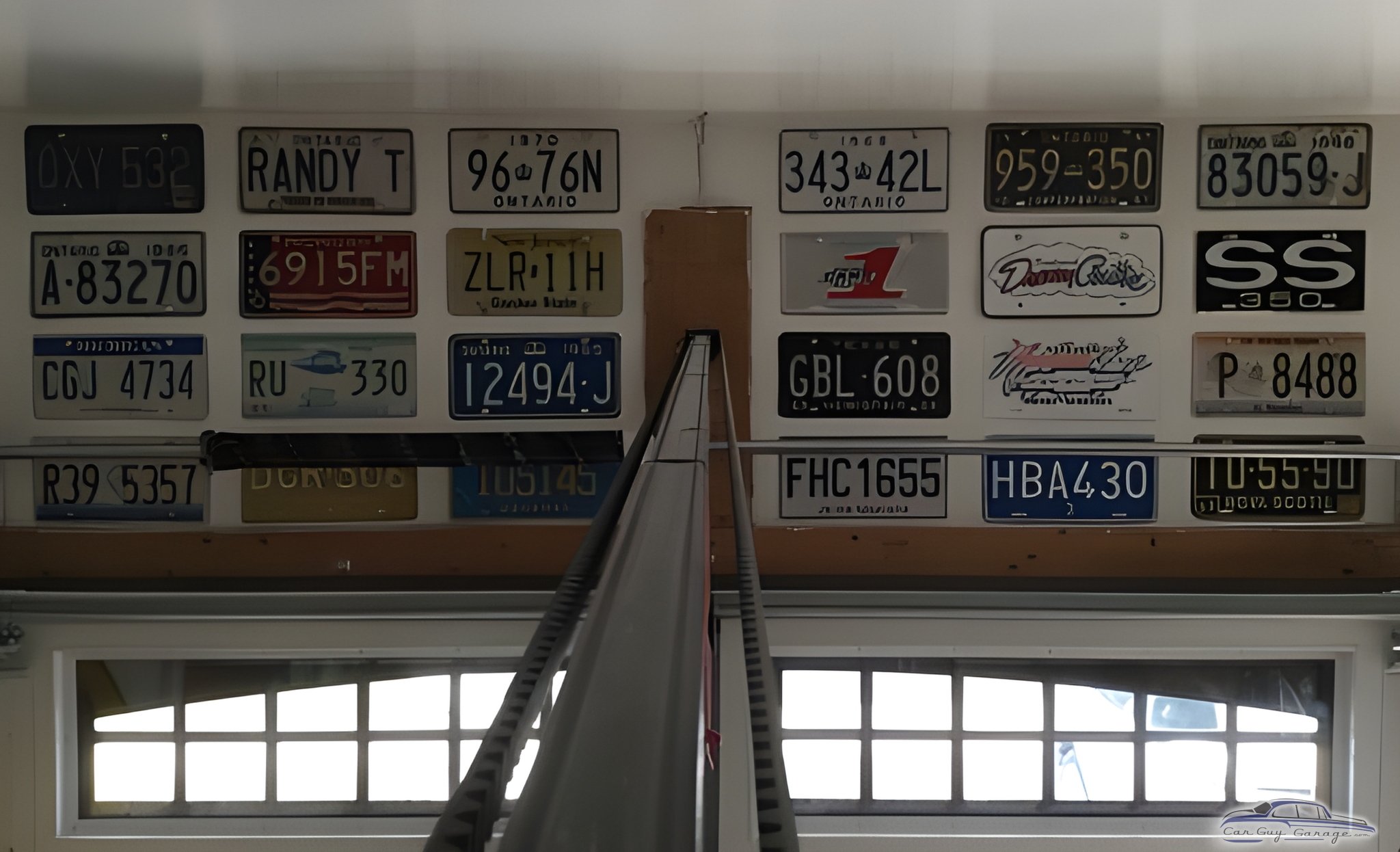 Garage Wall Display with Vintage License Plates - Randy from Spring Lake, NJ