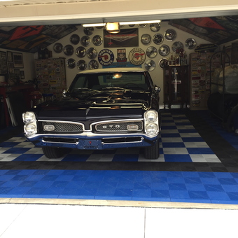 Classic Car Garage with Wall Art and Tile Floor - Mike from Willowick, OH