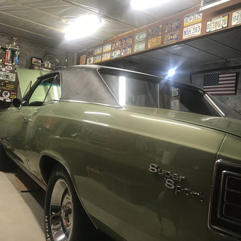 Classic Chevy Super Sport in Decorated Garage - Ed from Pittsburgh, PA
