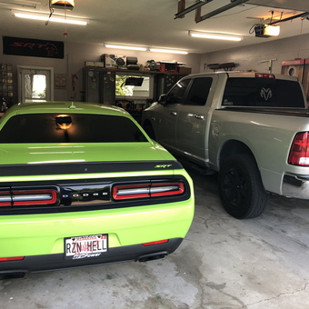 Dodge Challenger and Ram Truck in Organized Garage - Mark from Arlington, NE