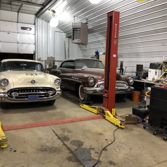 Classic Cars and Two Post Lift in Organized Garage - Bill from Wausau, WI