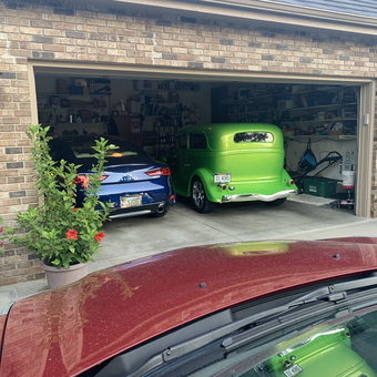 Organized Garage With Classic Green Car - Anti-Freeze Green Machine from Omaha, NE