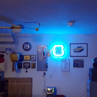 Route 66 Neon Sign and Car Wall Art Display - D M from Okc, OK