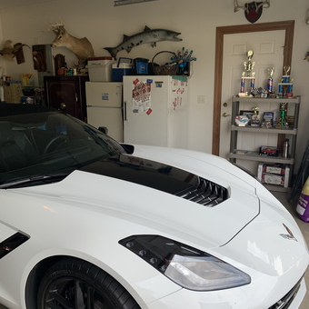 Organized Garage With Corvette and Trophies - Jess from Fort Wayne, IN