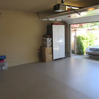 Organized Garage with Storage Cabinet and Car - Dave from Danville, CA