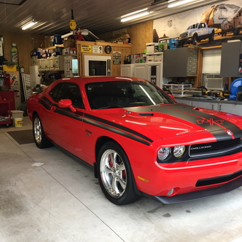 Red Dodge Challenger in Organized Garage - Robert from Elizabethville, PA