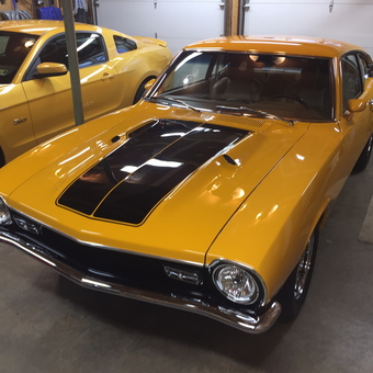 Yellow Classic and Modern Muscle Cars in Garage - Nick from Burke, VA