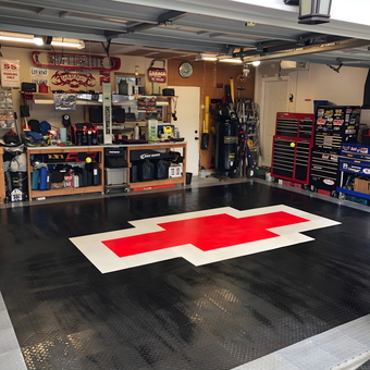 Chevrolet Logo Garage Flooring and Tool Storage - Anthony from WOODBRIDGE, VA