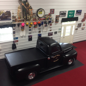 Classic Garage Clock and Decor with Vintage Truck Display - Clocks