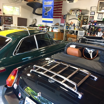Classic Cars with Luggage Racks in Organized Garage - Andy from Saint Louis, MO