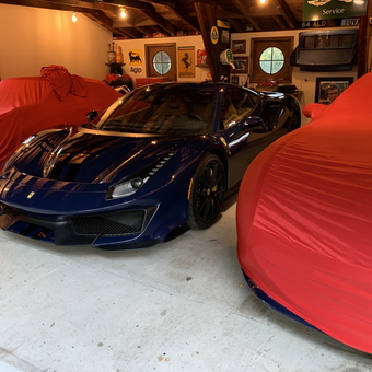 Luxury Garage with Ferraris and Car Covers - SimonDGB from Orinda, CA