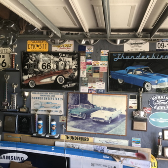 Classic Car Wall Decor, Trophies, and Signs Display - Gary from Miami, FL