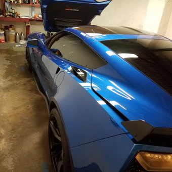 Blue Corvette Z06 in Organized Garage - Chad from South Park, PA