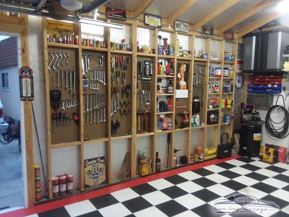 Wally from Carson, CA showing Pegboard, Slatwall, and Accessories
