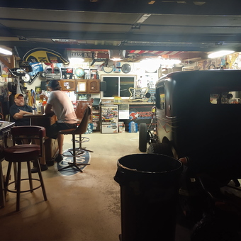 Classic Car, Bar Stools, and Decor in Garage - Jordan from Burnsville, MN