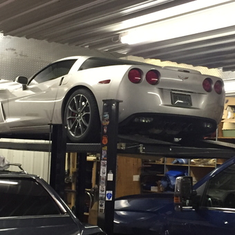 Garage with Car Lift and Corvette - Bear from Powell, OH