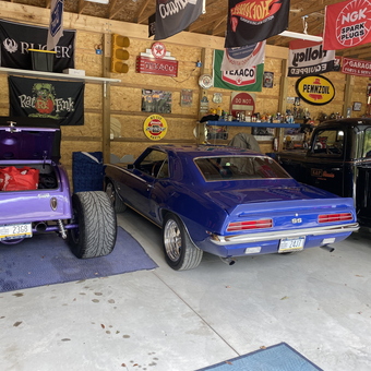 Classic Cars and Vintage Signs in Custom Garage - Kurt from Georgetown, PA