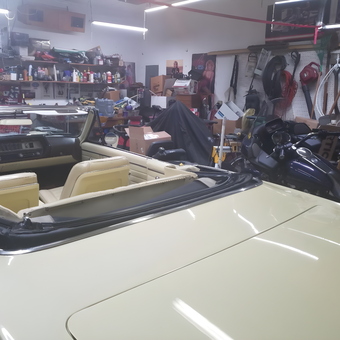 Classic Car and Motorcycle in Organized Garage - Tim from Evansville, IN