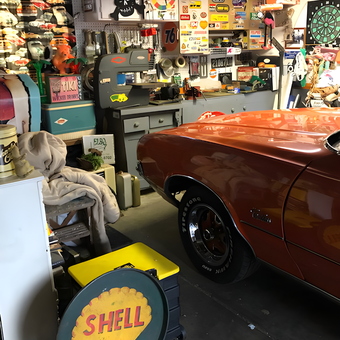 Vintage Garage with Classic Car and Retro Signs - Shelly from Toledo, OH