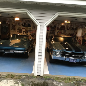 Classic Cars and Vintage Signs in Two-Car Garage - Mark from Lakeville, CT