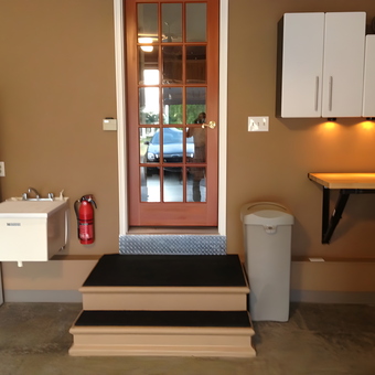 Garage Sink, Wall Cabinets, and Workbench Lighting - Robert from Linden, MI