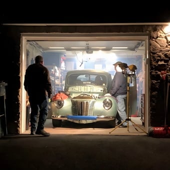 Classic Car Restoration with Shop Lights in Garage - Jim from Willow Street, PA