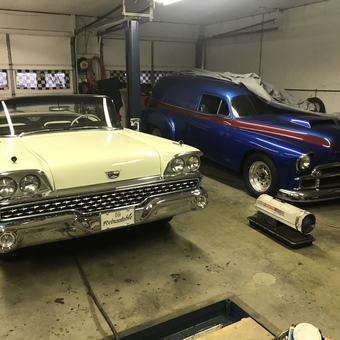 Classic Cars and Garage Tools in Organized Workshop - Bob from Williamsport, PA