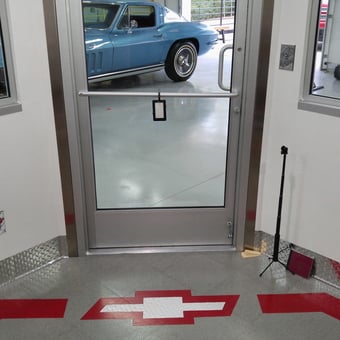 Garage With Diamond Plate Trim and Chevy Logo Floor - Duane from Nashville, TN