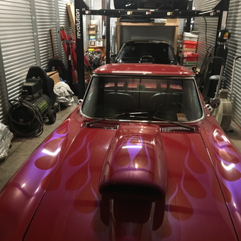 Classic Cars on Lift in Organized Garage - Darren from Barkhamsted, CT