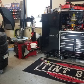 Organized Garage with Tool Chest and Tire Equipment - TJ from Lawrence, KS