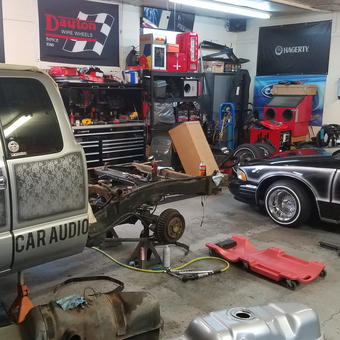 Custom car garage with tool chests and detailing area - TJ from Lawrence, KS