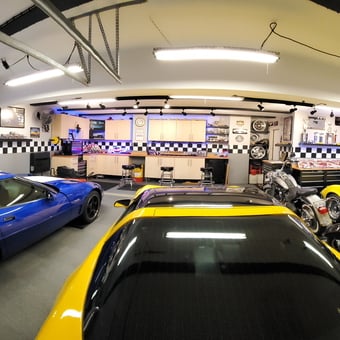 Corvette Garage with Neon Signs and Cabinets - Brian from PLAINFIELD, IL