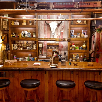 Rustic Home Bar with Stools and Wall Decor - Danny from Lake Havasu City, AZ