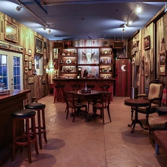Rustic Garage Bar with Wood Walls and Decor - Danny from Lake Havasu City, AZ